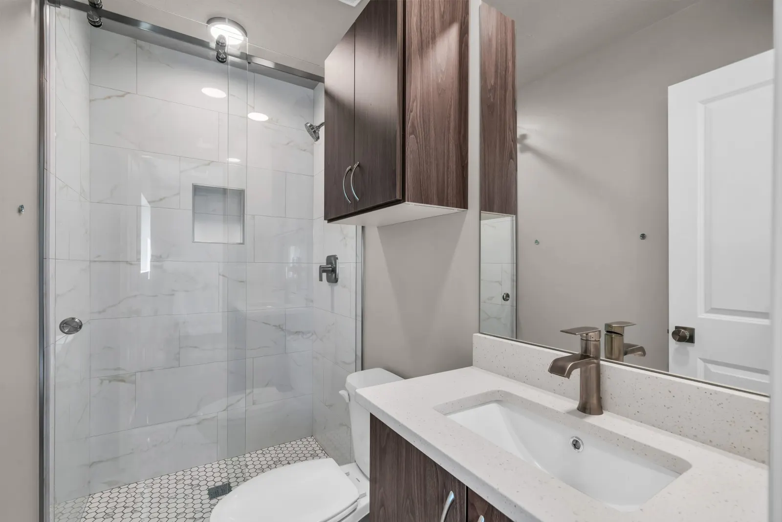 Bathroom in an ADU by Prestigious Home Builders
