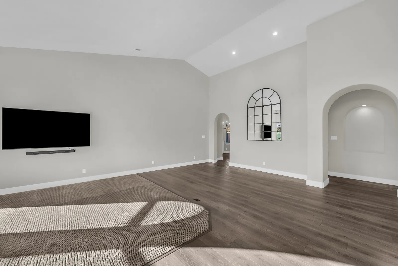 Living Room in a full interior remodel by Prestigious Home Builders