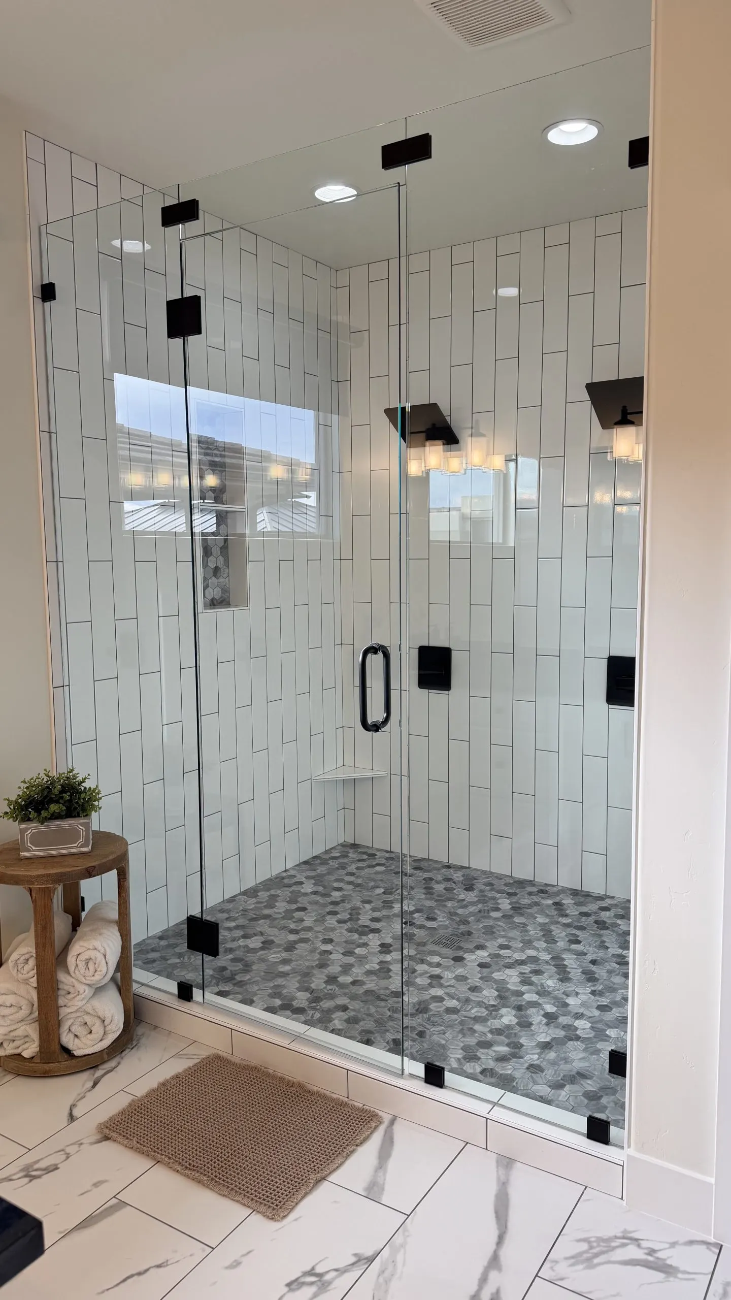 Bathroom in a bathroom remodel by Prestigious Home Builders