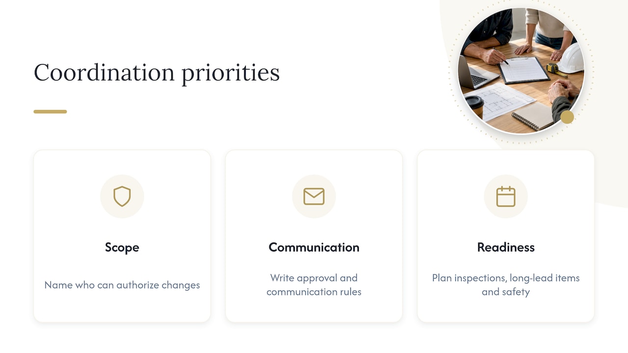 Three priorities for preconstruction coordination