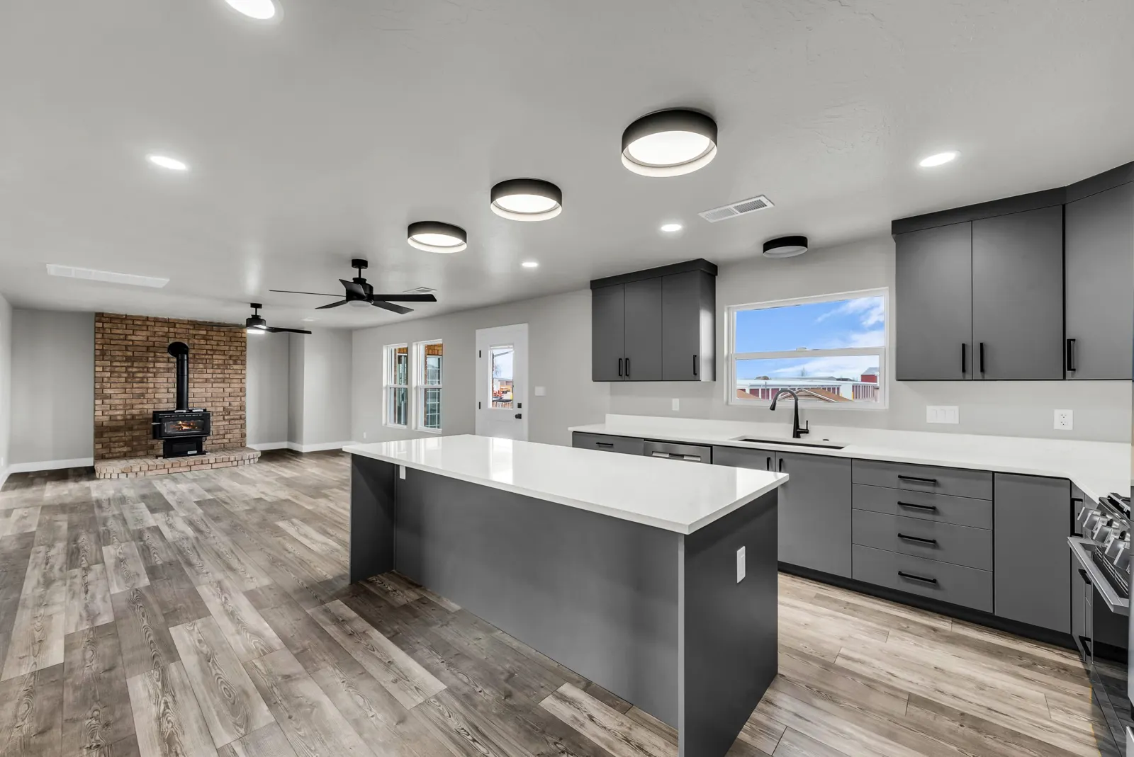 Kitchen in a full interior remodel by Prestigious Home Builders