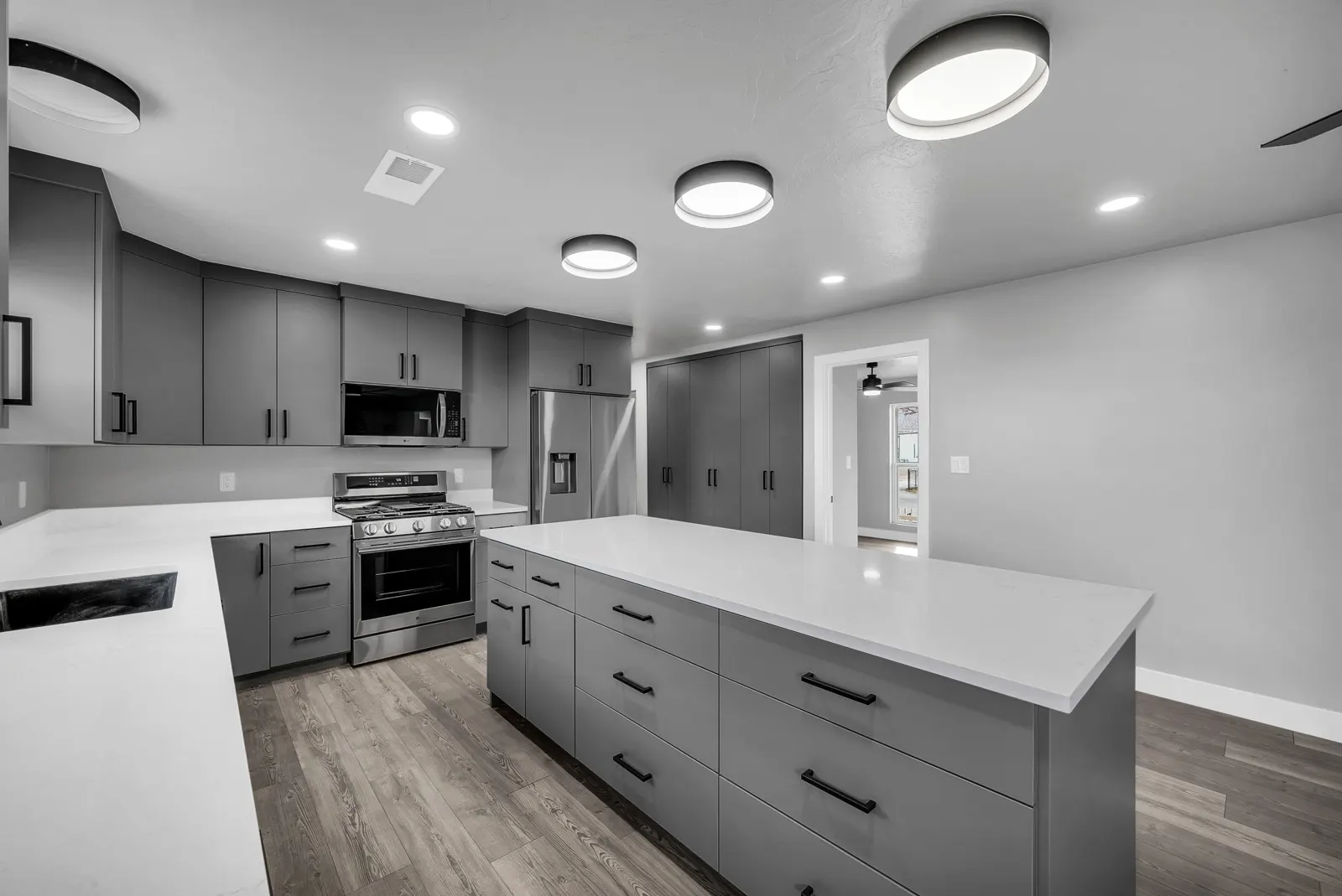 Kitchen in a full interior remodel by Prestigious Home Builders