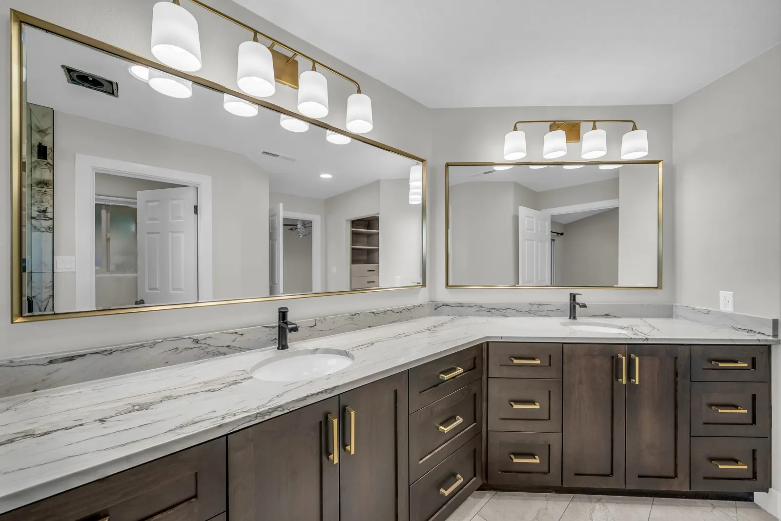 Bathroom in a full interior remodel by Prestigious Home Builders