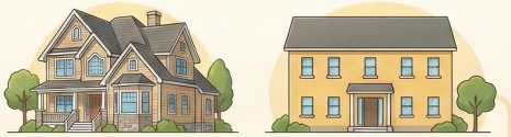 Conceptual comparison of house designs